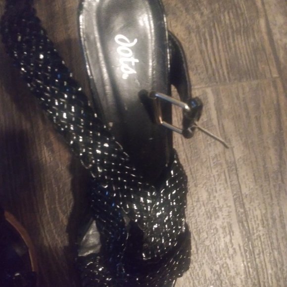 Strappy Cork Heel Platforms - Picture 2 of 6